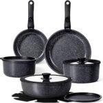 15PCS Pots and Pans Set Non-Stick Cookware Set with Removable Handle