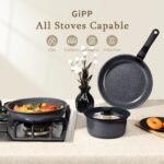 15PCS Pots and Pans Set Non-Stick Cookware Set with Removable Handle