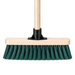 30cm Yard Brush Heavy Duty Garden Broom, PVC Bristle 120cm Wooden Handle