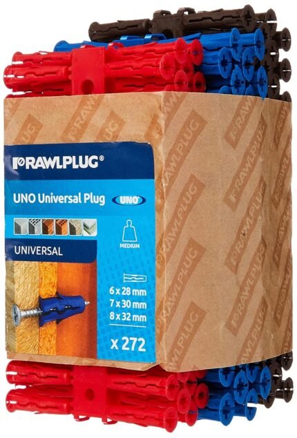 68-635 Uno Plug Clip (Pack of 272) - Red / Brown / Blue