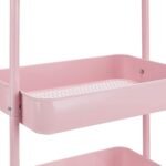 Amazon Basics 3-Layer Kitchen Trolley with 360 Degree Wheels for indoor and outdoor use, Dusty Pink