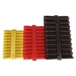 BH07204 (120 Pcs) Assorted Heavy Duty Wall Plugs - Pack of 40 Each Yellow, Red and Brown