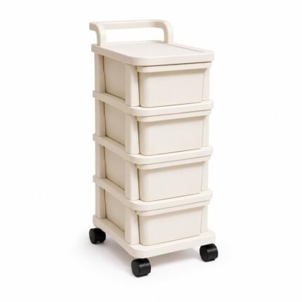 BURAKH Plastic Storage Trolley with Drawers on Wheels, 2, 3, 4 or 5 Tier Mobile Drawer Cabinet Organiser for Bedroom, Bathroom, Kitchen, Home Office, Salon, Clothes, Toys and...