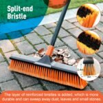 CLEANHOME Upgrade Garden Broom,Yard Brush Heavy Duty Outdoor(17.7in)