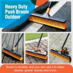 CLEANHOME Upgrade Garden Broom,Yard Brush Heavy Duty Outdoor(17.7in)