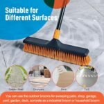 CLEANHOME Upgrade Garden Broom,Yard Brush Heavy Duty Outdoor(17.7in)
