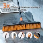 CLEANHOME Upgrade Garden Broom,Yard Brush Heavy Duty Outdoor(23.6in)