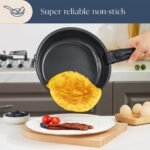 Cookware Set with Removable Handle, 14-Piece Pan Set with Non Stick Coating, Induction Pots and Pans with Lids, 24/28cm Frying Pan, Suitable for All Hob Types, Oven-Safe
