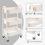 DOEWORKS Storage Trolley on Wheels Kitchen Trolley Metal Craft Trolleys