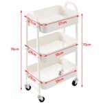 DOEWORKS Storage Trolley on Wheels Kitchen Trolley Metal Craft Trolleys