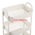 DOEWORKS Storage Trolley on Wheels Kitchen Trolley Metal Craft Trolleys