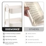 DOEWORKS Storage Trolley on Wheels Kitchen Trolley Metal Craft Trolleys