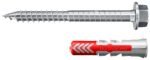DuoPower 10 x 80 S, powerful universal plug with safety screw, intelligent 2-component technology for fastenings in concrete, bricks, stone, etc., 10 plugs & 10 screws