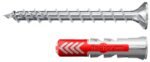 DuoPower 10 x 80 S, powerful universal plug with safety screw, intelligent 2-component technology for fastenings in concrete, bricks, stone, etc., 10 plugs & 10 screws