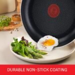 Essential Non-Stick 5-Piece Pan Set, Glass Lids, Black