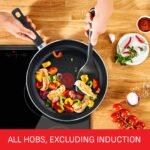 Essential Non-Stick 5-Piece Pan Set, Glass Lids, Black