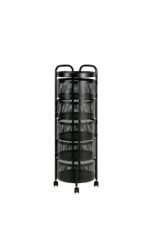 FEFE 360° Rotating Spice Rack Lazy Susan Cupboard Organizer, Turntable Rack for Pantry Cabinet Cupboards Countertop Storage Rack for Kitchen -Square (5 Basket)