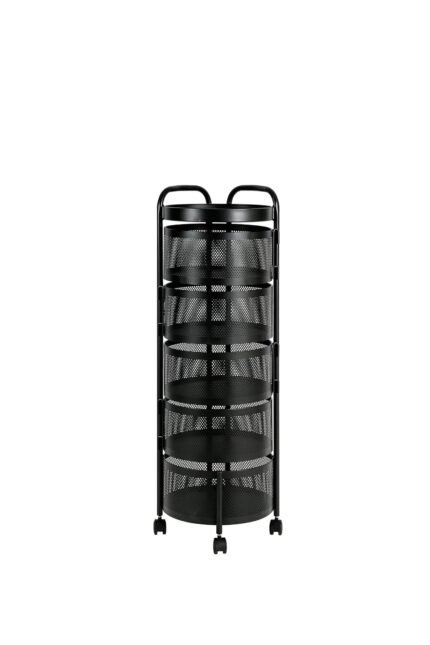 FEFE 360° Rotating Spice Rack Lazy Susan Cupboard Organizer, Turntable Rack for Pantry Cabinet Cupboards Countertop Storage Rack for Kitchen -Square (5 Basket)