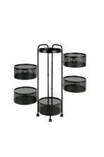 FEFE 360° Rotating Spice Rack Lazy Susan Cupboard Organizer, Turntable Rack for Pantry Cabinet Cupboards Countertop Storage Rack for Kitchen -Square (5 Basket)