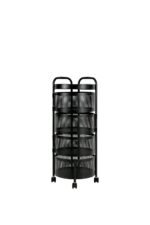 FEFE 360° Rotating Spice Rack Lazy Susan Cupboard Organizer, Turntable Rack for Pantry Cabinet Cupboards Countertop Storage Rack for Kitchen -Square (5 Basket)