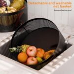 HYGRAD BUILT TO SURVIVE 4/5 - Tier Round Multi Layer Rotating Storage Cart Detachable Kitchen Bathroom Trolley Shelf – Vegetable,Fruit Storage Basket With 360° Wheels - Black (5...