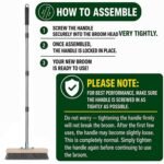 LSC Wire Broom Heavy Duty Outdoor Brush Stiff Bristles Garden Patio 12 inch