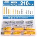 / M6 / M8 Screws and Wall Plugs Set, 210Pcs Wall Plugs and Screw