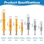 / M6 / M8 Screws and Wall Plugs Set, 210Pcs Wall Plugs and Screw