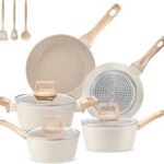MELENTA Pots and Pans Set Non Stick, Induction Hob Pan Set, Saucepan Set