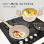 MELENTA Pots and Pans Set Non Stick, Induction Hob Pan Set, Saucepan Set