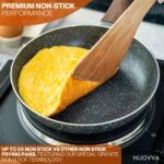 Non-Stick Pots and Pans Set – Granite Cookware, Induction Hob Saucepan Set with Lids, Frying Pan Set Oven-Safe PFOS, PFOA Free – Nuovva