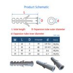 Pcs Screws And Wall Plugs Set,Anchor Bolts Assorted,Heavy Duty Rawlplug
