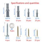 Pcs Screws And Wall Plugs Set,Anchor Bolts Assorted,Heavy Duty Rawlplug