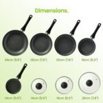 Pots and Pans Set, 8 Piece Induction Safe, Non-Stick Saucepan and Frying Pan Set, Easy Clean Granite Design Pots and Pans Set with Glass Lids, PFAS, PTFE, PFOA, Lead &...