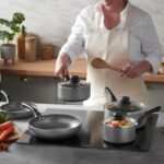 Pots and Pans Set, 8 Piece Induction Safe, Non-Stick Saucepan and Frying Pan Set, Easy Clean Granite Design Pots and Pans Set with Glass Lids, PFAS, PTFE, PFOA, Lead &...