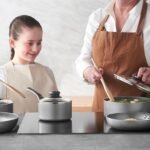 Pots and Pans Set, 8 Piece Induction Safe, Non-Stick Saucepan and Frying Pan Set, Easy Clean Granite Design Pots and Pans Set with Glass Lids, PFAS, PTFE, PFOA, Lead &...