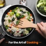 Set of 8 Non-Stick Pots and Pans Cookware Suitable for Induction Hob with 20cm, 28cm Frying Pans and 16cm, 18cm, 20cm Saucepans Set with Lids (Black)