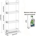 SOLEJAZZ Storage Trolley Cart Slim Rolling Cart Mobile Storage Shelving