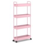SOLEJAZZ Storage Trolley Cart Slim Rolling Cart Mobile Storage Shelving