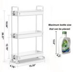 SOLEJAZZ Storage Trolley Cart Slim Rolling Cart Mobile Storage Shelving