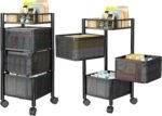 Storage Rack Kitchen Bathroom Rotating Vegetable Serving Bath Trolley Cart Shelf | Kitchen Rotating Vegetable Rack