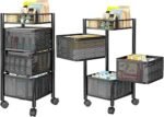 Storage Rack Kitchen Bathroom Rotating Vegetable Serving Bath Trolley Cart Shelf | Kitchen Rotating Vegetable Rack