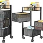 Storage Rack Kitchen Bathroom Rotating Vegetable Serving Bath Trolley Cart Shelf | Kitchen Rotating Vegetable Rack