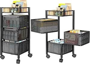 Storage Rack Kitchen Bathroom Rotating Vegetable Serving Bath Trolley Cart Shelf | Kitchen Rotating Vegetable Rack